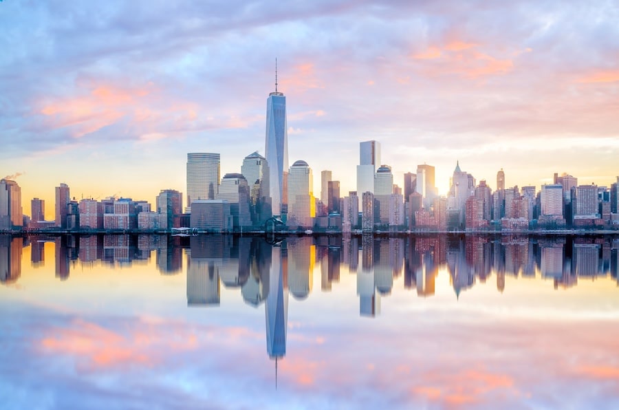 Manhattan Skyline at twilight, New York City