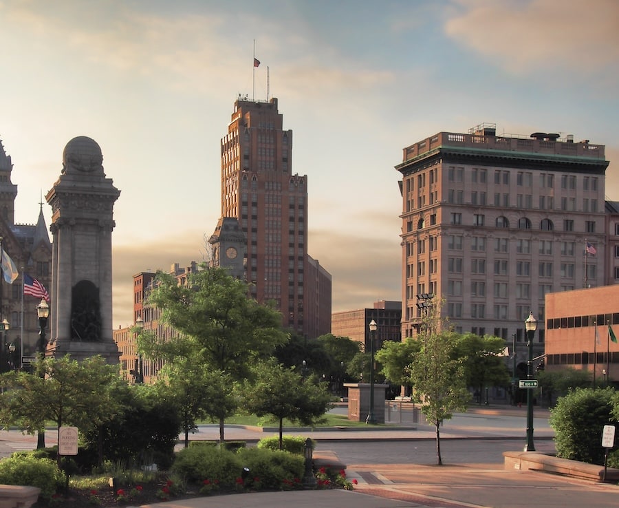 Clinton Square , downtown Syracuse view